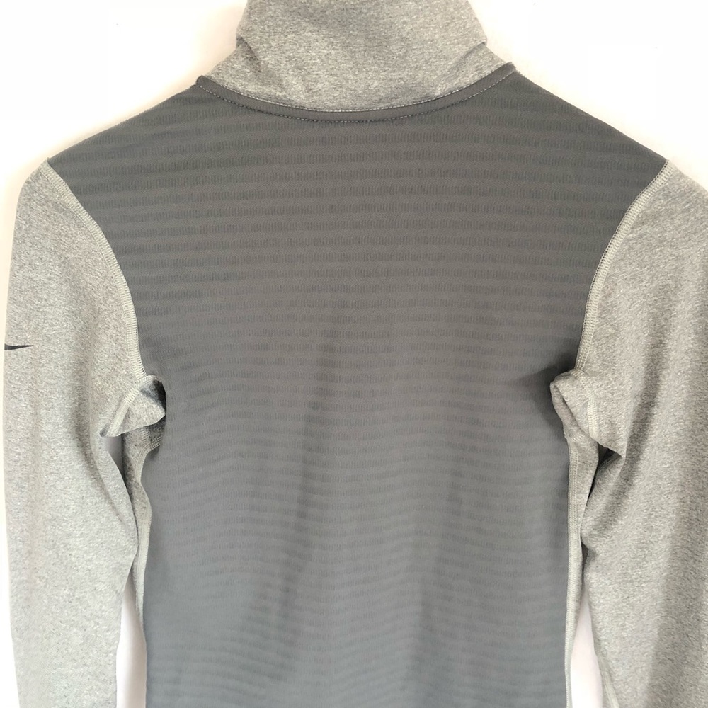 Nike Dry Fit Long Sleeves Shirt Half Zipper Gray S - Picture 4 of 7